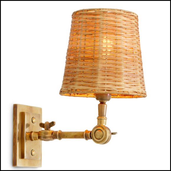 120486 - Brass 120486 applique with vintage finish and laiton material - Pacific Compagnie.