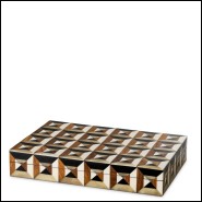 119963 - Small, 5.5 cm high, multicolored MDF decorative item - Pacific Compagnie.