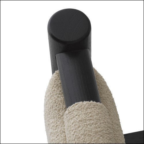 119304 - Luxurious bed frame in écru renato, made of contre-plaqué - Pacific Compagnie.