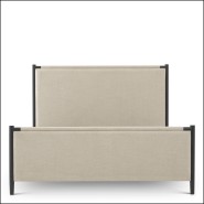 119304 - Elegant bed design in écru renato, showcasing contre-plaqué craftsmanship and a minimum height of 59.5 cm - Pacific Com