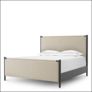 119304 - Contre-plaqué bed frame in écru renato, offering a sophisticated and luxurious touch to any bedroom - Pacific Compagnie