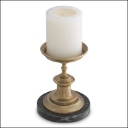 119789 - Luxury marble and brass candelabra with a weathered brass finish - Pacific Compagnie.