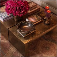 119789 - 119789 luxury candelabra with marble base and brass accents - Pacific Compagnie.