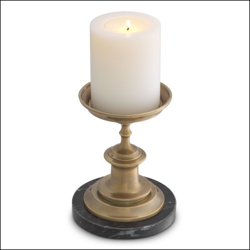 119789 - Unique luxury lighting fixture with a combination of marble and weathered brass - Pacific Compagnie.