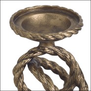 120113 - Luxury hand-cast candle holder in vintage brass - Pacific Compagnie.