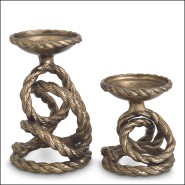 120113 - Elegant, vintage-inspired brass candle holder with ornate design - Pacific Compagnie.