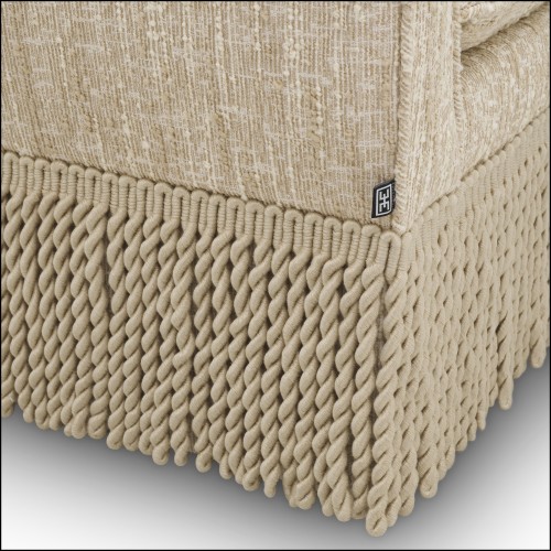 120173 - Fauteuil de luxe en crème bouclé avec structure en contre-plaqué - Pacific Compagnie.