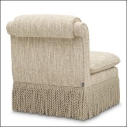 120173 - High-end chair with wooden frame and boucle fabric - Pacific Compagnie.