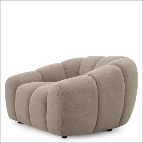119847 - Fauteuil de luxe gris avec design élégant et matière contre-plaqué - Pacific Compagnie.