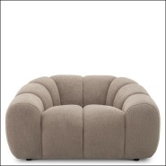 119847 - Contemporary gray chair with wooden legs - Pacific Compagnie.