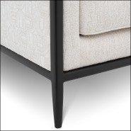 120084 - Luxe cream armchair made of hevea wood - Pacific Compagnie.