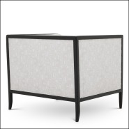 120084 - Cream-colored luxury chair with hevea wood frame - Pacific Compagnie.