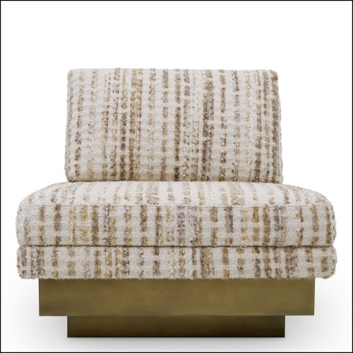 119688 - High-end beige lounge chair made from hevea wood - Pacific Compagnie.