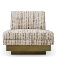 119688 - High-end beige lounge chair made from hevea wood - Pacific Compagnie.