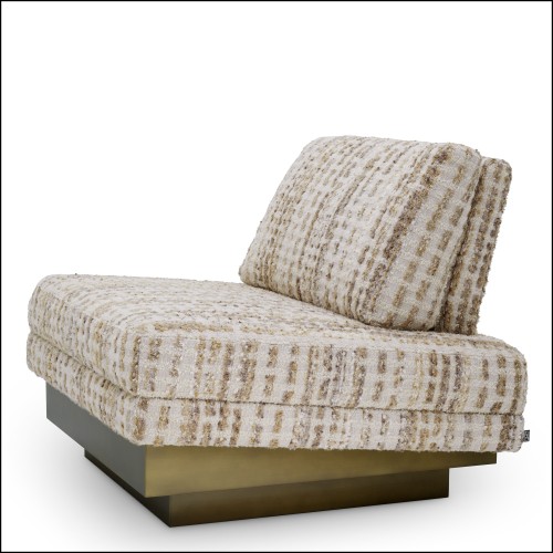 119688 - Elegant beige luxury chair featuring hevea wood construction - Pacific Compagnie.