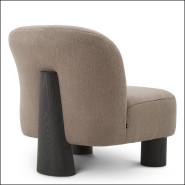119822 - Luxury gray armchair with wooden frame - Pacific Compagnie.