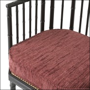 120582 | Chaise en acajou bordeaux avec design élégant - Pacific Compagnie.