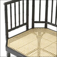 120582 | Fauteuil de luxe en bois d'acajou bordeaux - Pacific Compagnie.