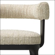 119714 - Chaise de luxe en chêne avec finition noire et touches de luxe - Pacific Compagnie.