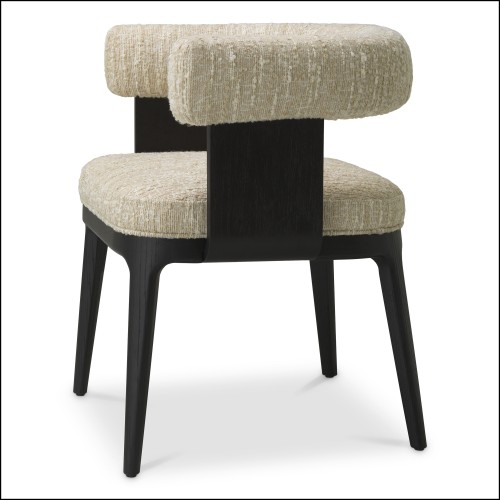 119714 - Modern luxury chair featuring a sleek black design with oak accents - Pacific Compagnie.