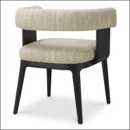 119714 - Chic lounge chair with black oak veneer and sophisticated minimalist style - Pacific Compagnie.