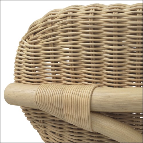 119833 | Chaise de luxe en rotin couleur naturelle - Pacific Compagnie.