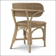 119833 - Luxurious natural-colored seating option with woven rotin design - Pacific Compagnie.