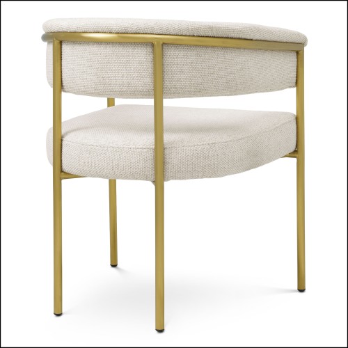 120864 - High-end chair in off-white color with laminated wood - Pacific Compagnie.