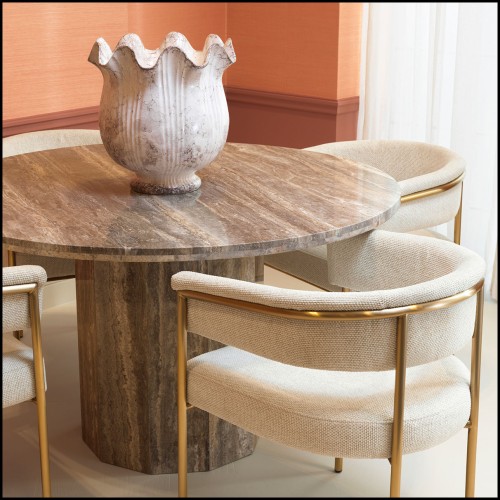 120864 - Elegant off-white chair with 75.5cm height - Pacific Compagnie.