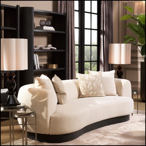 120625 | Profil élégant du canapé de luxe 120625 en contre - plaqué et crème - Pacific Compagnie.