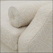 120823 - Cream-colored lounge chair with upholstered seats - Pacific Compagnie.