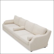 120823 - Wooden-legged cream sofa for living room - Pacific Compagnie.