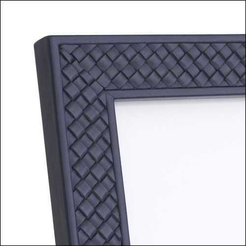 119983 - Luxury decorative leather item in blue color from Eichholtz - Pacific Compagnie.