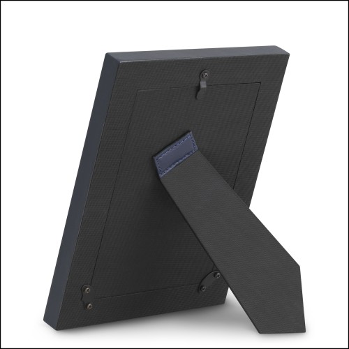 119983 - Accessoire déco de luxe en cuir bleu - Pacific Compagnie.