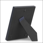 119983 - Luxury blue leather decorative accessory - Pacific Compagnie.