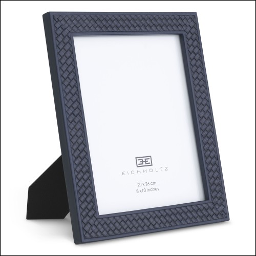 119983 - Eichholtz brand blue leather decorative item with sleek design - Pacific Compagnie.