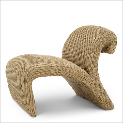 119108 - High-end lounge chair in natural colour - Pacific Compagnie.