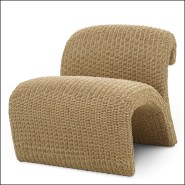 119108 - Luxury aluminium chair with natural finish, modern design - Pacific Compagnie.