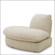 120068 - Spacious luxury sofa, measuring 140x140x74, in neutral Daley Sand color - Pacific Compagnie.