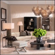 120067 - High-end sectional sofa with wooden frame, finished in Daley Sand - Pacific Compagnie.