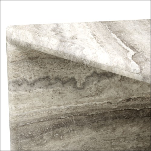 120396 - Silver travertine column 120396 - Pacific Compagnie.