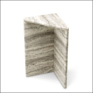 120396 - Modern travertine decorative column 120396 - Pacific Compagnie.
