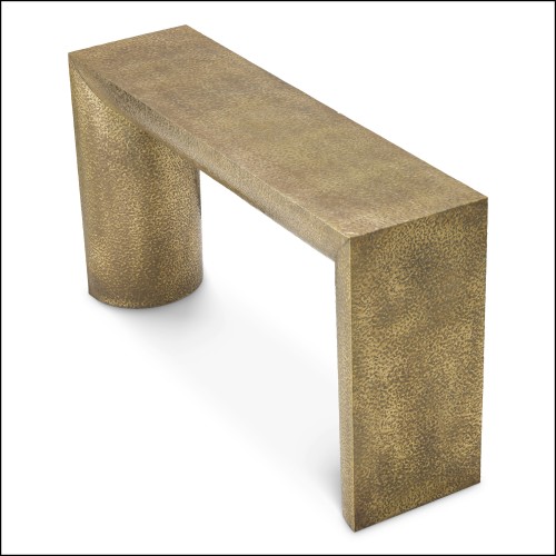 119319 - Eichholtz console with dimensions 140 x 40 x 76 cm in laiton vieilli - Pacific Compagnie.