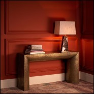 119319 - Aged brass finish console made of durable Acier inoxydable material - Pacific Compagnie.