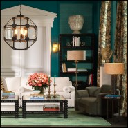 120819 - Upscale luxury cushion, 17cm diameter, 58cm pile, sophisticated fabric design - Pacific Compagnie.