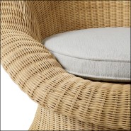 119751 - Luxe wicker armchair in cream color - Pacific Compagnie.