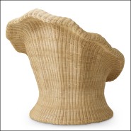 119751 - Cream rotin fauteuil with elegant design - Pacific Compagnie.