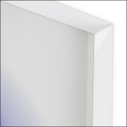 121102 - Large verre artwork with white cadre, 103 cm wide - Pacific Compagnie.