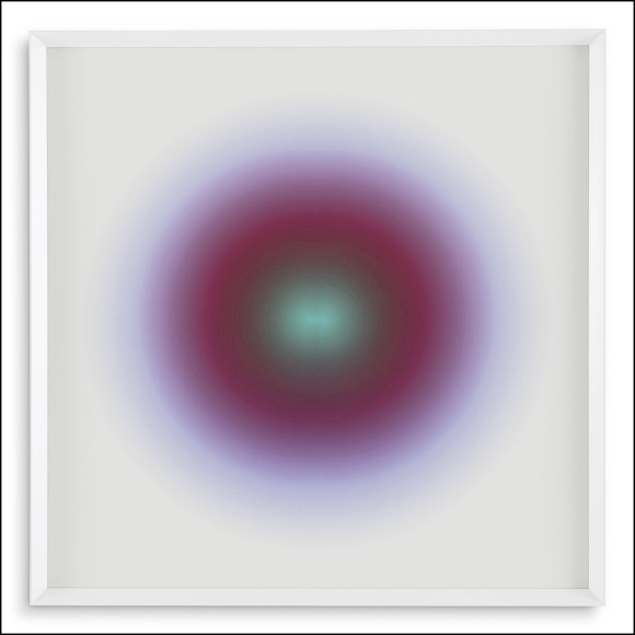 121102 - Glass peinture with white frame, 6 cm depth, modern decor - Pacific Compagnie.