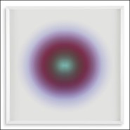 121102 - Glass peinture with white frame, 6 cm depth, modern decor - Pacific Compagnie.